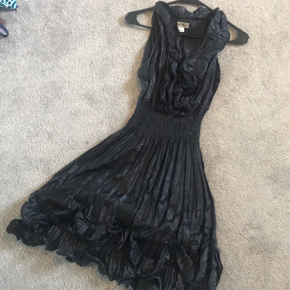 Moon river black shiny dress size medium